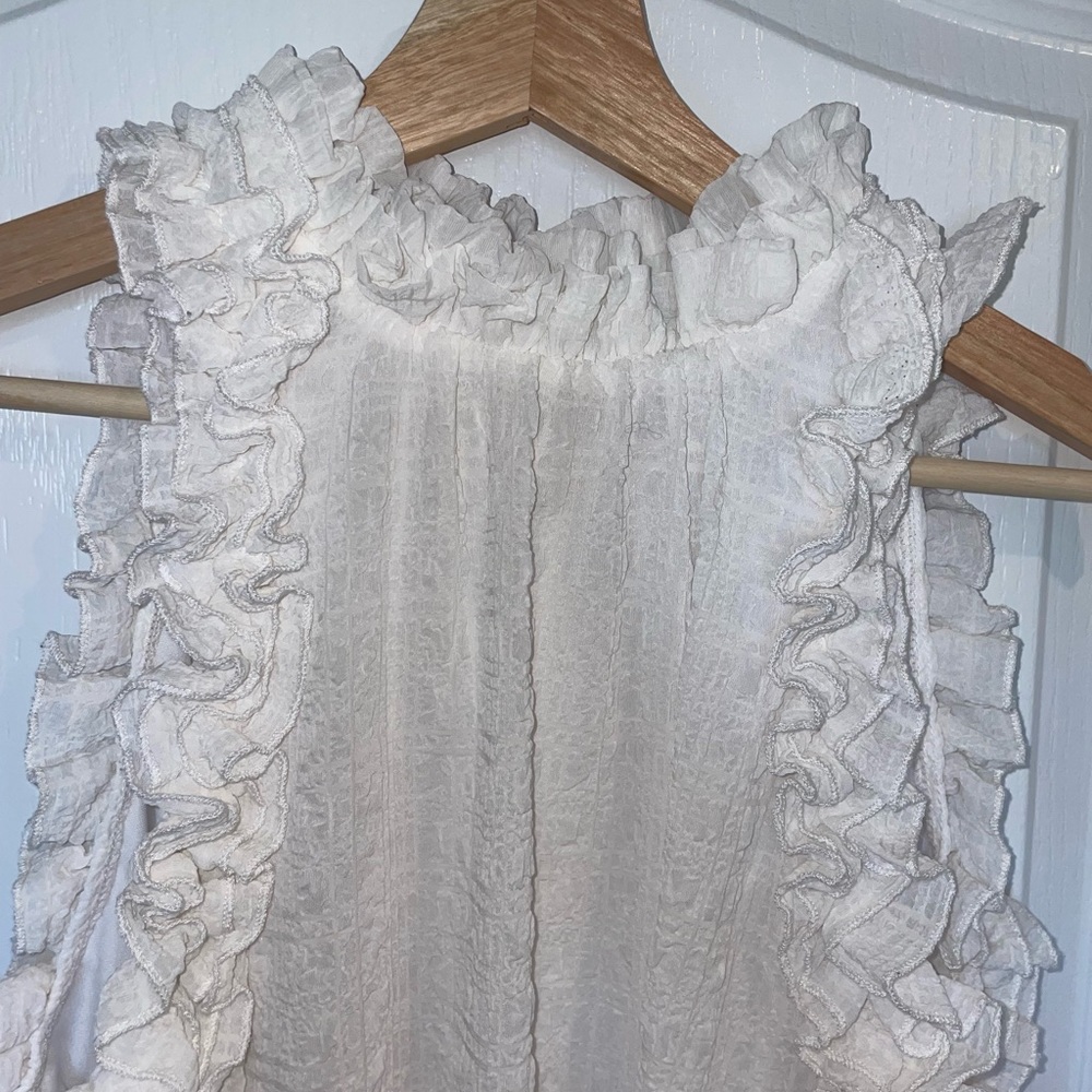 Aura Cream Sleeveless Mini Swing Dress size medium - Picture 3 of 6